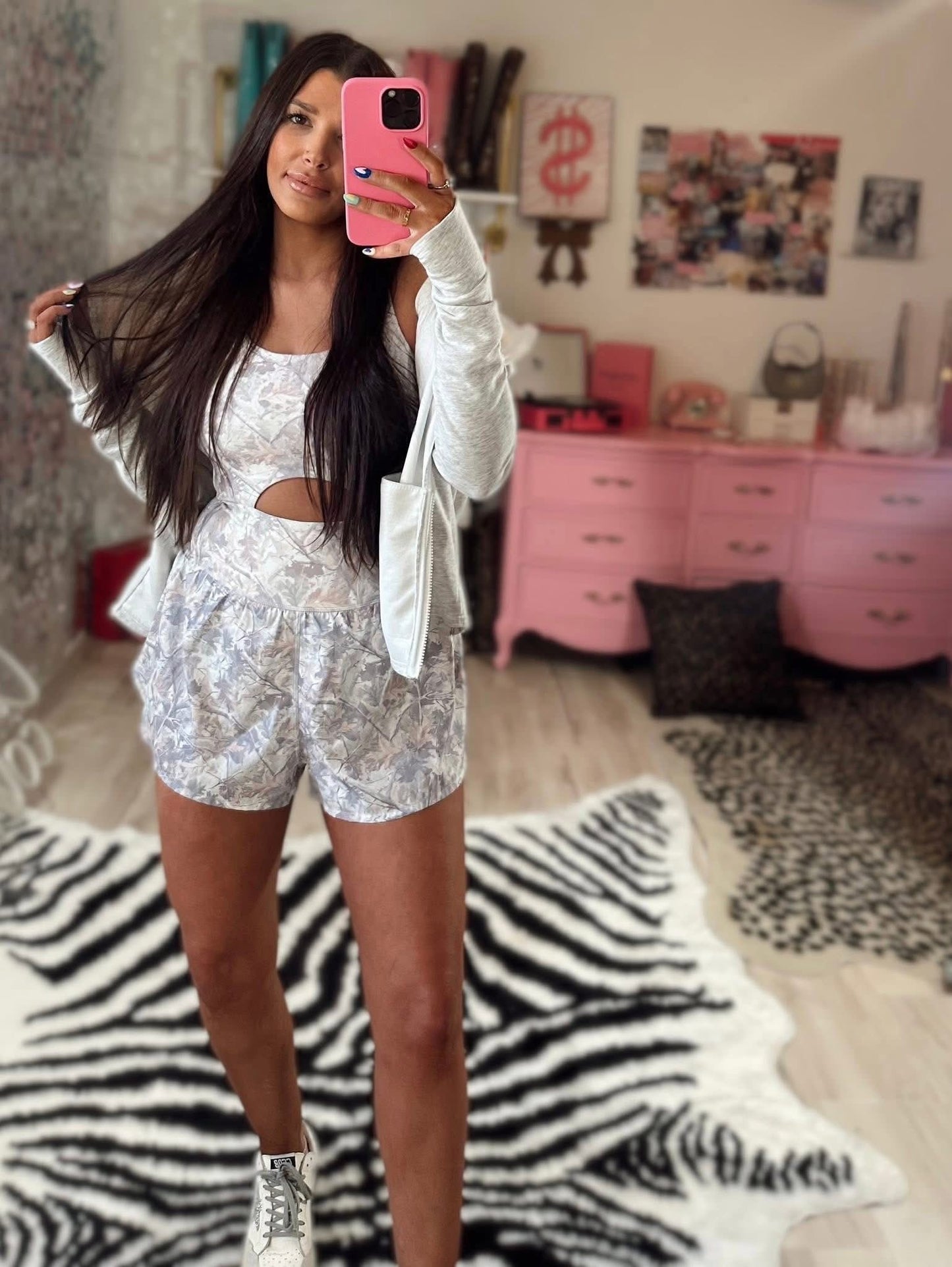 CAMO TANK CRISS CROSS ROMPER