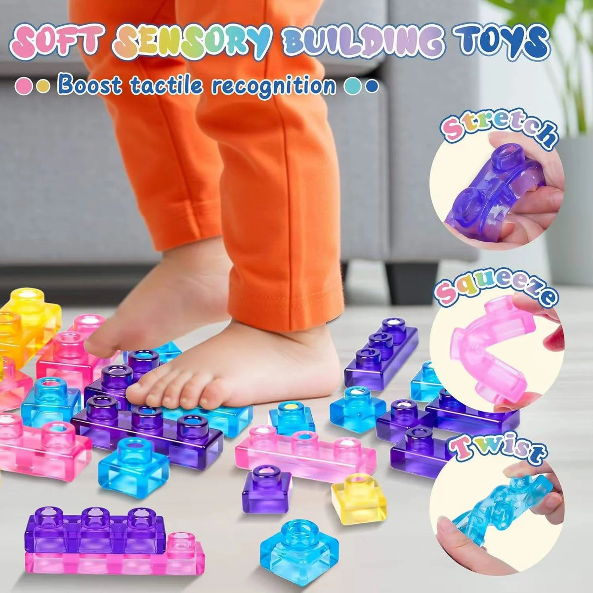 JELLY BUILDING BLOCK SET SQUISHY