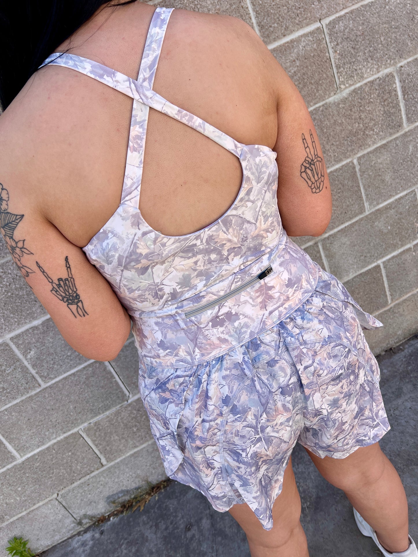 CAMO TANK CRISS CROSS ROMPER