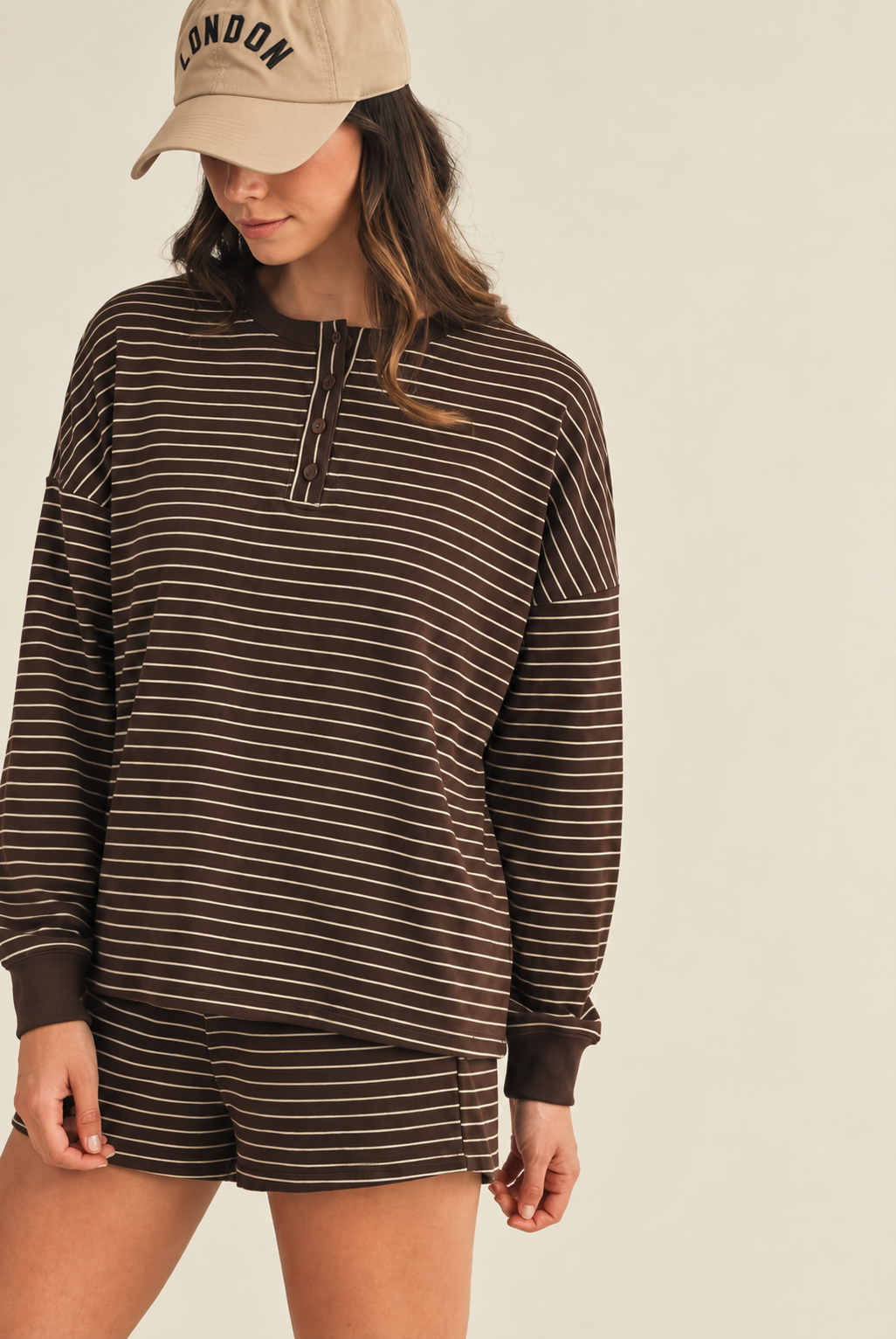 SOFT BRUSHED PIN STRIPE SET