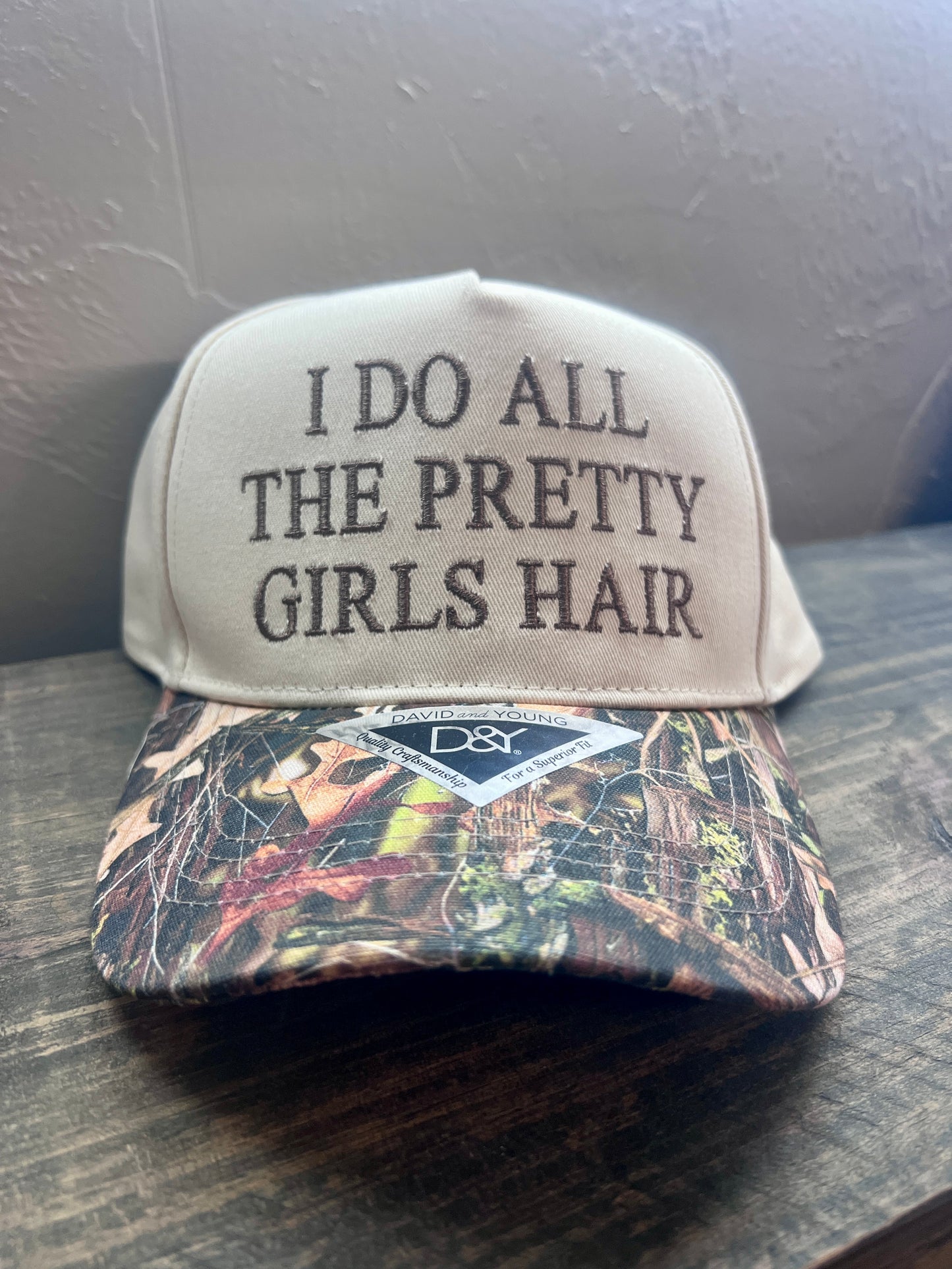 I DO ALL THE PRETTY GIRLS HAIR HATS- CAMO & LEOPARD