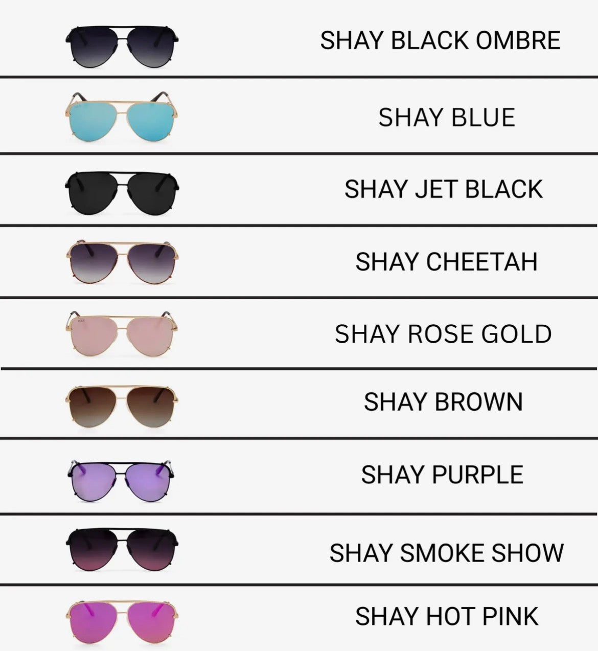 DAX SUNGLASSES- SHAY AVIATOR