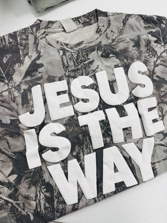 JESUS IS THE WAY CAMO TEE