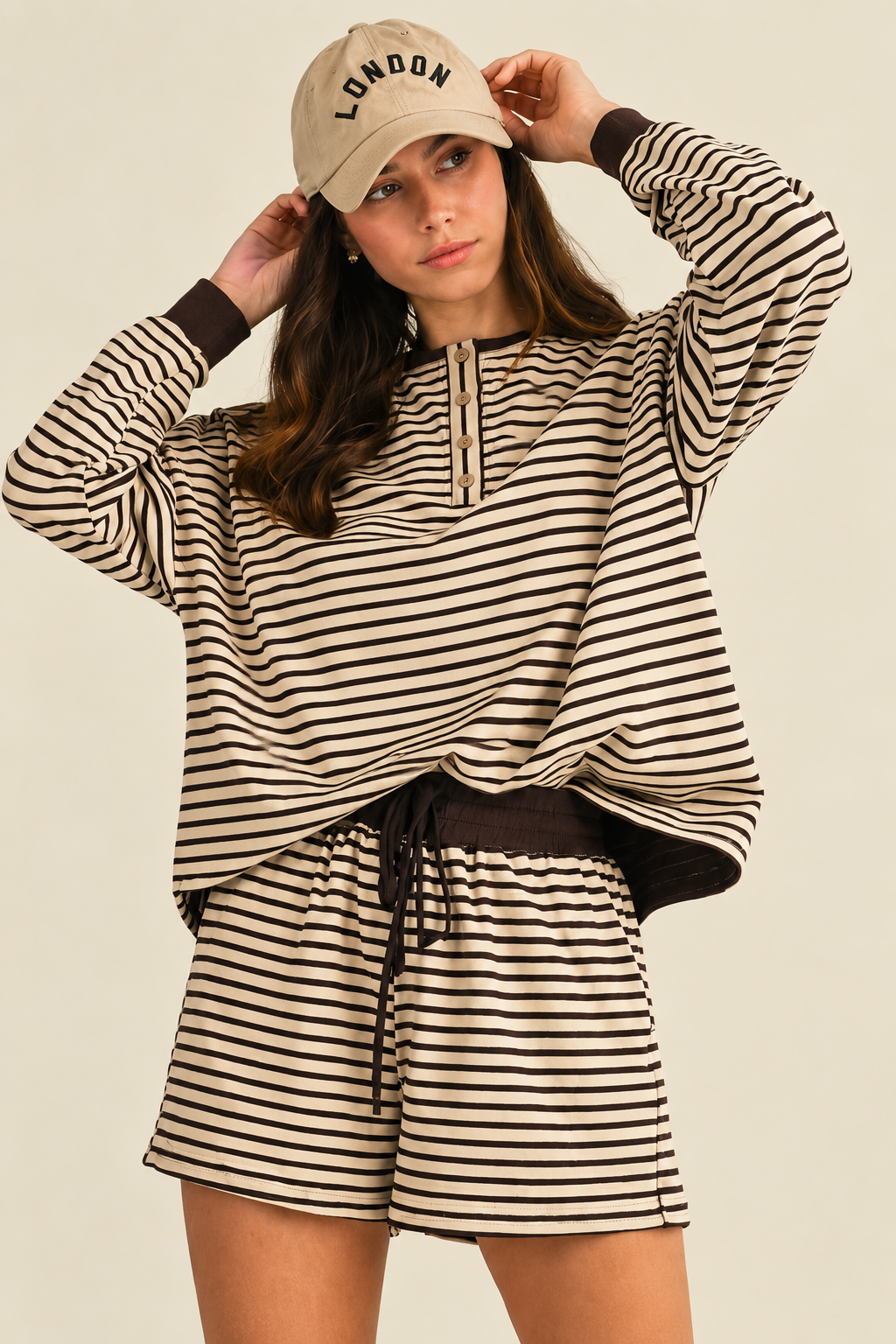SOFT BRUSHED PIN STRIPE SET