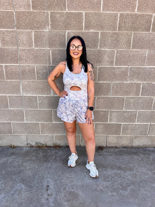 CAMO TANK CRISS CROSS ROMPER