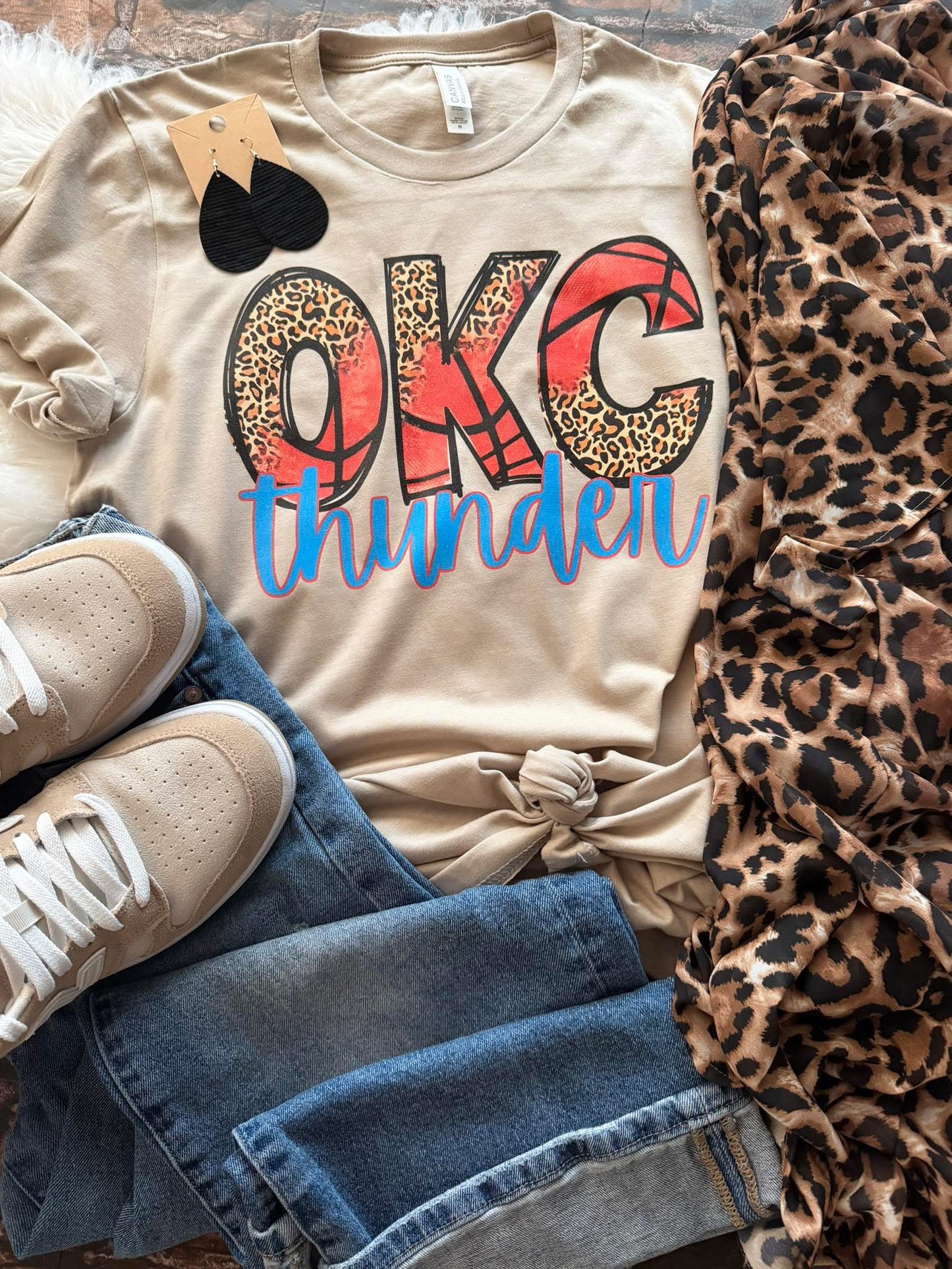 LEOPARD OKC THUNDER TEE