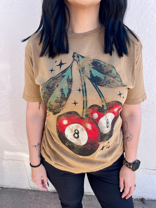 8 BALL CHERRY TEE